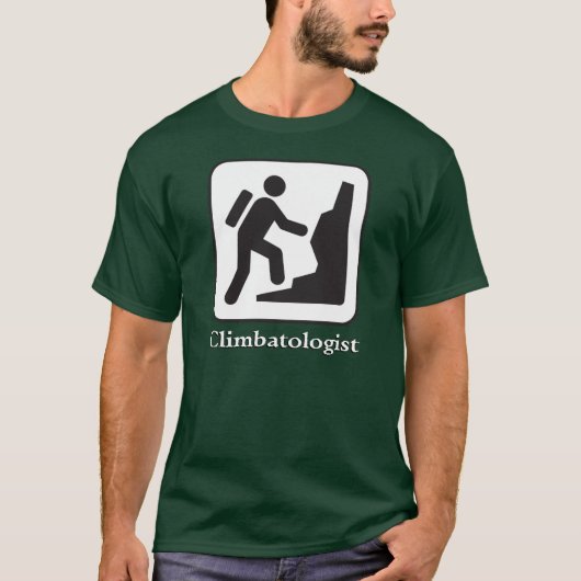 Climbatologist -ハイカーのTシャツ(暗い) Tシャツ (正面)