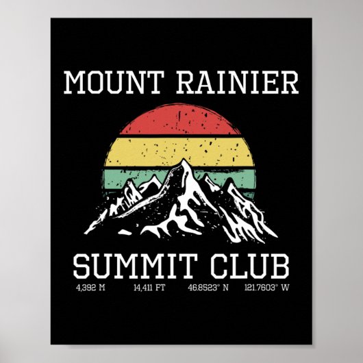 Climbed Mount Rainier Summit Club Hike Washington  ポスター (正面)