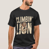 Climbin Lion - Funny Climber  Tシャツ (正面)