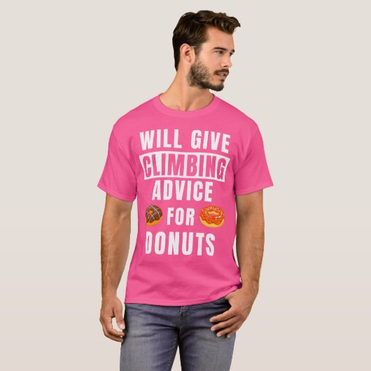 Climbing Advice For Donuts Climber Bouldering Funn Tシャツ (正面フル)