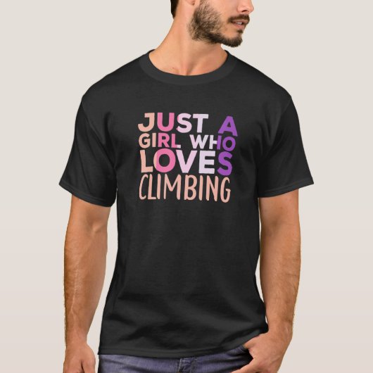 Climbing Apparel Rock Climber Bouldering for Women Tシャツ (正面)