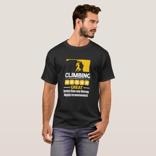 Climbing Better Than Any Therapy Highly Recommende Tシャツ (正面フル)