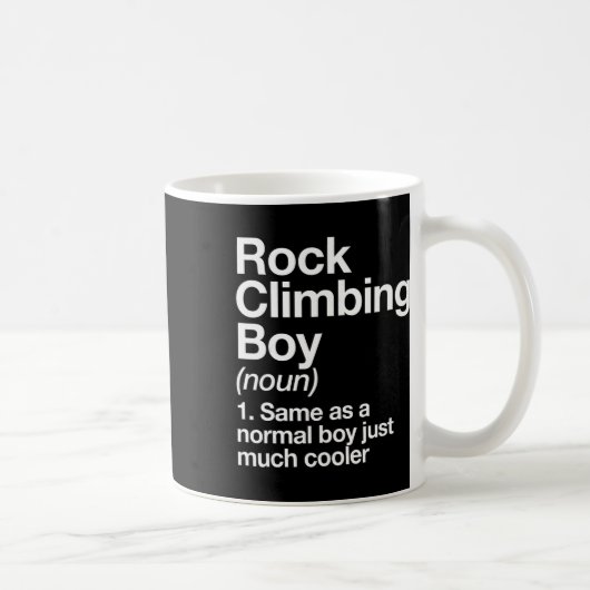 Climbing Boy Definition Funny Sport  コーヒーマグカップ (右)