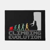 Climbing Evolution Funny Retro for Climber ドアマット (正面)