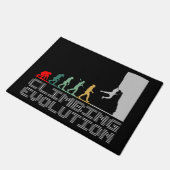 Climbing Evolution Funny Retro for Climber ドアマット (アングル)