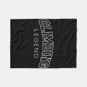 Climbing Legend Funny Athletic Lettering Climber C フリースブランケット (正面(横))