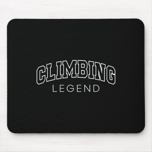 Climbing Legend Funny Athletic Lettering Climber C マウスパッド (正面)