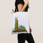 Climbing Plant Totem Tote Bag with Sunny Pun Back トートバッグ (クローズアップ)