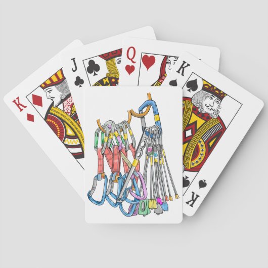 Climbing rack or quickdraws and wires トランプ (裏面)