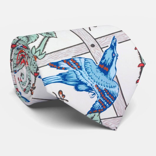 Climbing Rose & Small Bird, William Morris ネクタイ (ロール)