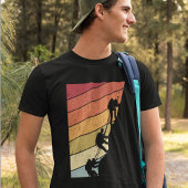 Climbing Silhouette on Distressed Rainbow Tシャツ