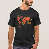 Climbing The World Earth Globe Climber Boulderer Tシャツ (正面)