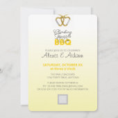 Climbing Towards I Do BBQ Wedding Shower Yellow 招待状 (裏面)