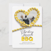 Climbing Towards I Do BBQ Wedding Shower Yellow 招待状 (正面)