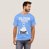Clime Your Summit Motivational Quotes フレンド Tシャツ (正面フル)