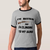 Clingerの苦いおもしろいな政治風刺 Tシャツ (正面)
