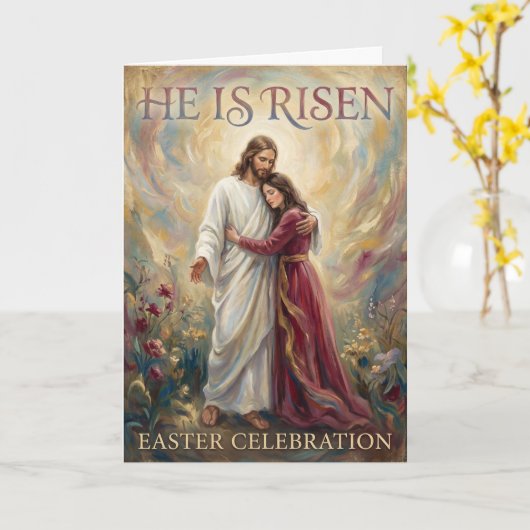 Clinging to the Risen One Easter Card カード (黄色い花)