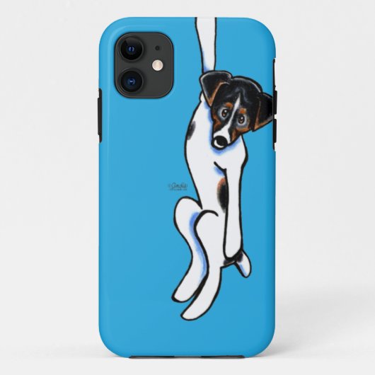 Clingy Jack Russell Off-Reach Art™ Case-Mate iPhoneケース (裏面)