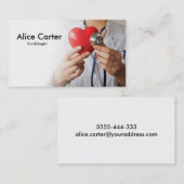 Clinic心臓学医のハートの博士の救急処置 名刺 (正面/裏面)