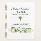 Clinical Dietitian Planner Patient &Practice Notes プランナー手帳 (正面)