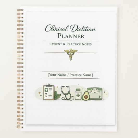 Clinical Dietitian Planner Patient &Practice Notes プランナー手帳 (正面)