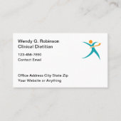 Clinical Dietitian Theme Business Cards 名刺 (正面)