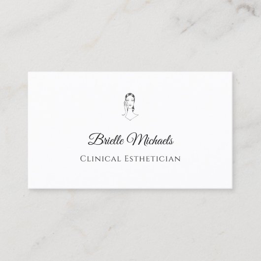 Clinical Esthetician Minimal Elegant 名刺 (正面)