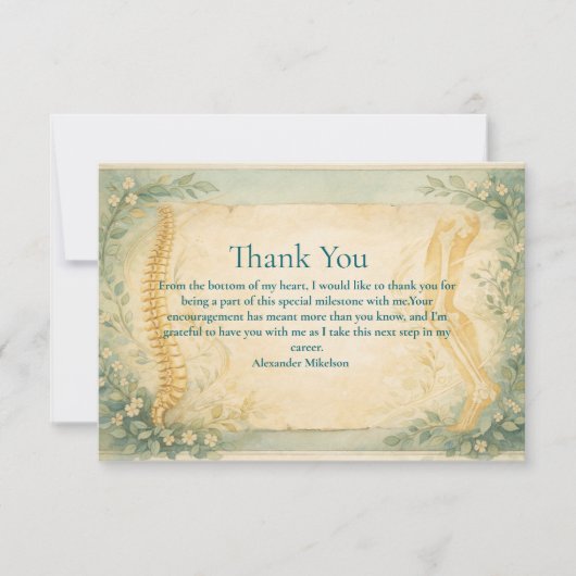 Clinical Physical Therapy Graduation サンキューカード (正面)