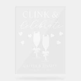 Clink & Celebrate Wedding Reception アクリルサイン