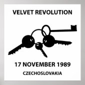 Clinking keys - velvet revolution symbol ポスター (正面)