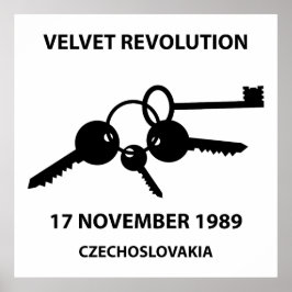 Clinking keys - velvet revolution symbol ポスター