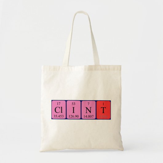 Clint定期テーブル名トートバッグ トートバッグ (正面)