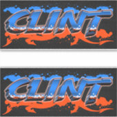 Clint Vorname Name Graffiti Aufkleber Sticker シール (正面)