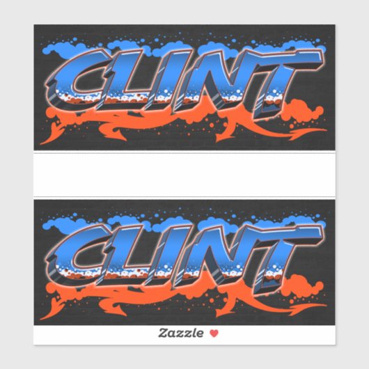 Clint Vorname Name Graffiti Aufkleber Sticker シール (シート)