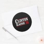 Clinton Kaine 2016 -レトロサイン – - ラウンドシール (封筒)