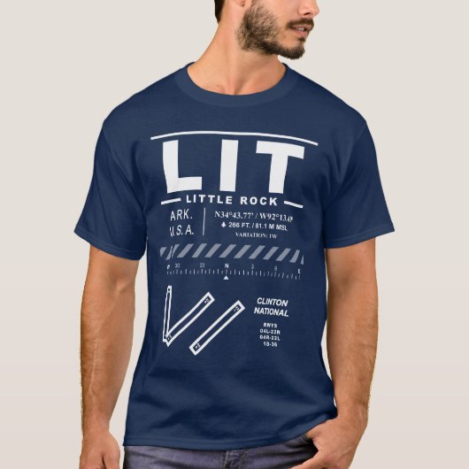 Clinton National Airport LIT Tシャツ (正面)