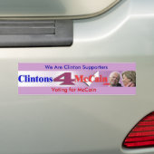 Clintons4McCainのバンパーステッカー バンパーステッカー (車上)