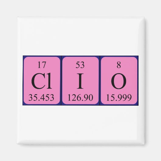 Clio周期表名磁石 マグネット (正面)