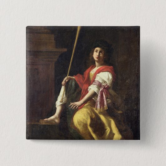 Clio、歴史1624年のムーサ 缶バッジ (正面)