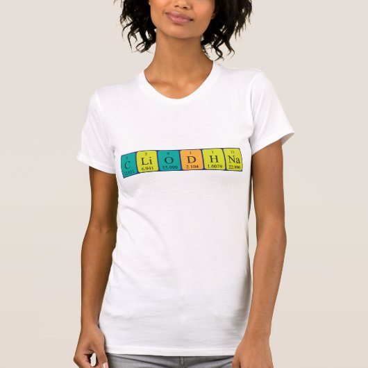 Cliodna期別テーブル名のシャツ Tシャツ (正面)