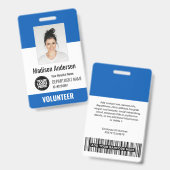ClipまたはLanyard付きのボランティアフォトIDバッジ バッジ (正面＆裏面)