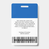 ClipまたはLanyard付きのボランティアフォトIDバッジ バッジ (裏面)