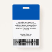 ClipまたはLanyard付きのボランティアフォトIDバッジ バッジ (裏面)