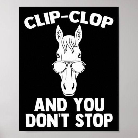 Clip-clop &;あなたストップは無い – おもしろい Ruoard Ri ポスター (正面)
