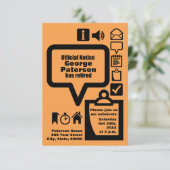 Clipart色を選択2 カスタム Retierパーティー 招待状 (スタンド正面)