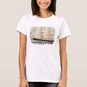 Clipper Barque 'Clendovey' (キャンバス上の油) Tシャツ