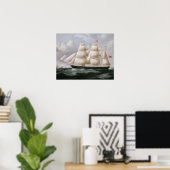 Clipper Barque 'Procymatia' off Dover (canv上の油) ポスター (ホームオフィス)
