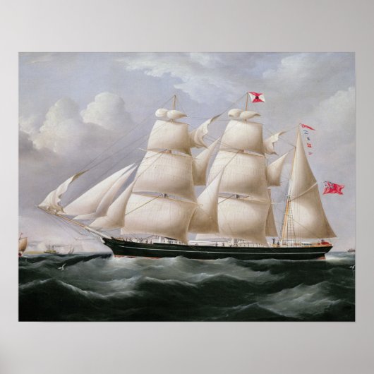 Clipper Barque 'Procymatia' off Dover (canv上の油) ポスター (正面)