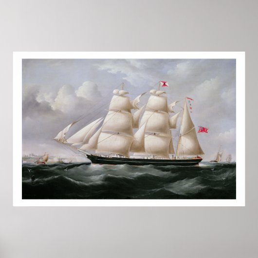 Clipper Barque 'Procymatia' off Dover (canv上の油) ポスター (正面)