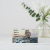 Clipper Ship海Sailing Seasビジネスカード 名刺 (スタンド正面)